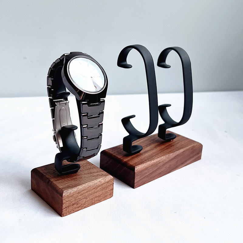 Jewelry And Watches Inc - Houten C-vormige horlogehouder Sieradenorganisator Displaystandaard voor