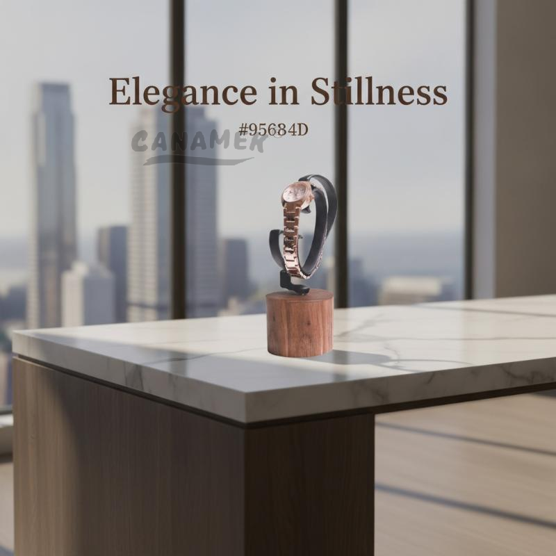 Jewelry And Watches Inc - Houten C-vormige horlogehouder, sieradenorganizer, displaystandaard voor