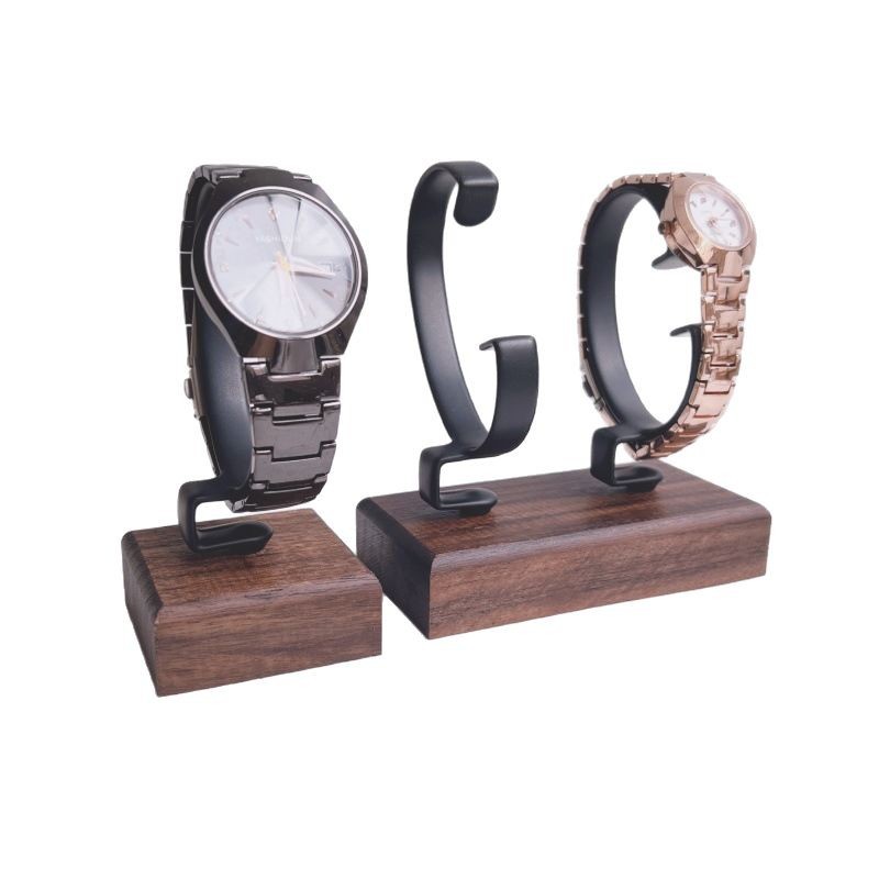 Houten C-vormige horlogehouder - Jewelry And Watches Inc recensie en prijs